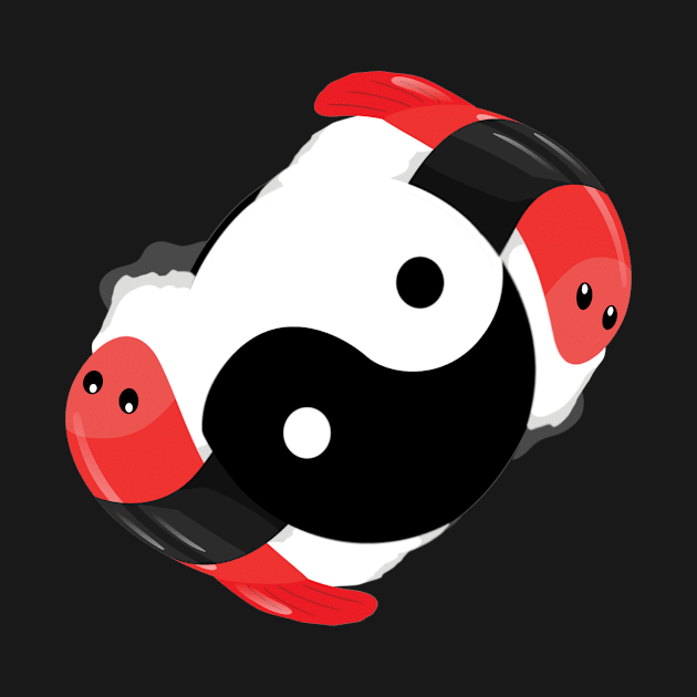 Star Sign Pisces Horoscope Yin Yang Red White by KK-Royal