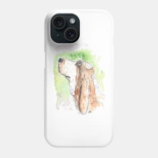 Bassett Hound drawing Phone Case