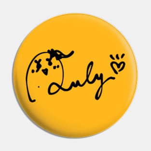 Oshi no Ko Ruby Hoshino Black Signature Pin