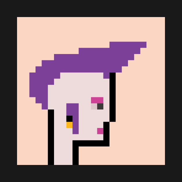 Pixel Art Female with Purple Mohawk: Unique NFT Art from the ToolCrypto Collection / ToolCrypto #12 by Magicform