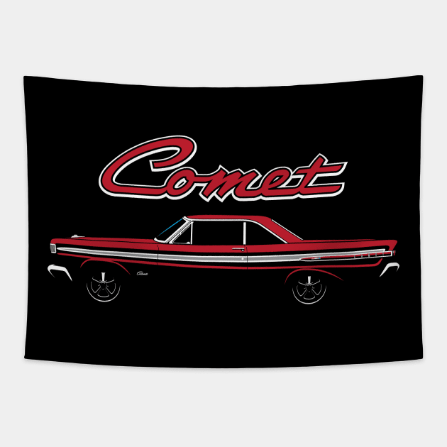 Red 1964 Comet Caliente Tapestry by BriteDesign