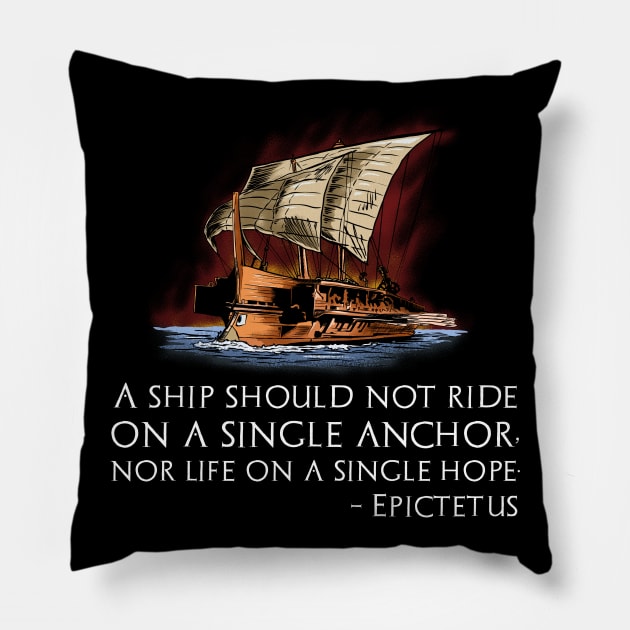 Ancient Roman & Greek Stoic Philosophy Epictetus Stoicism Quote Pillow by Styr Designs