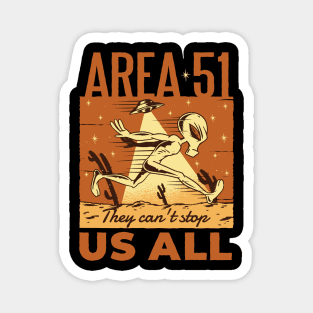 Area 51 Funny Alien Graphic Design Magnet