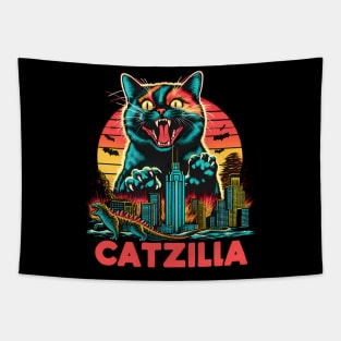 CATZILLA - The Fierce Feline Overlord Tapestry