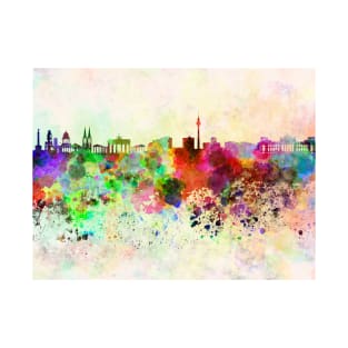 Berlin skyline in watercolor background T-Shirt