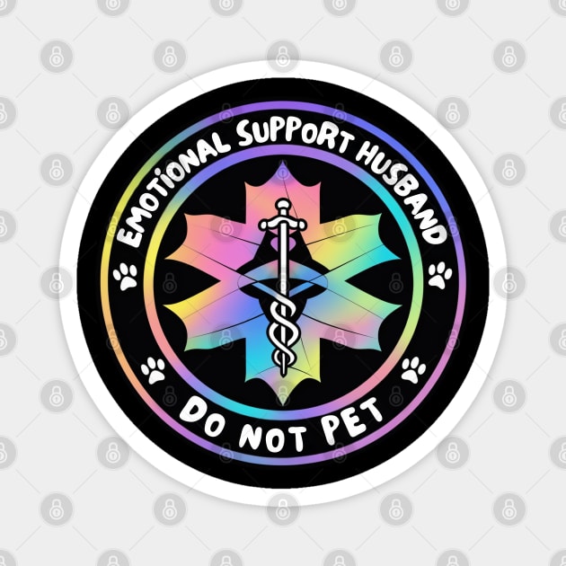 Emotional-Support-Husband-Do-Not-Pet Magnet by Creatifly Graphic Tees