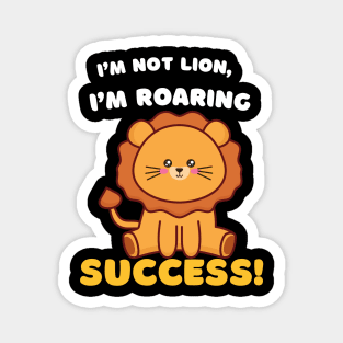 Kawaii Lion Animal Pun Magnet