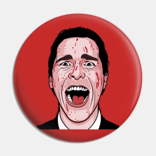 American Psycho Patrick Bateman Screaming Pin