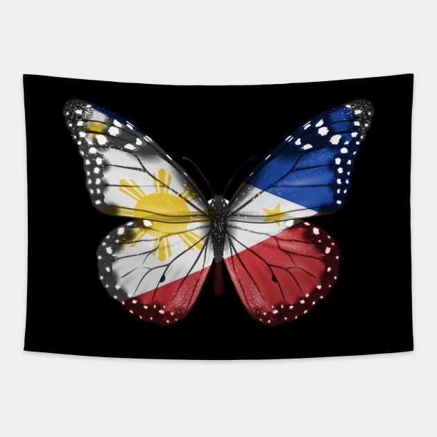 Filipino Flag  Butterfly - Gift for Filipino From Philippines Tapestry by Country Flags