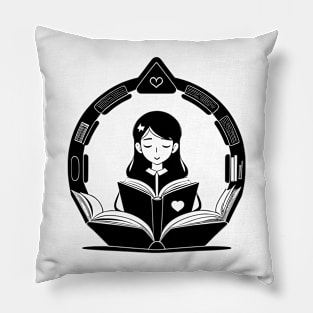 A Girl's Love for Reading 02 Pillow