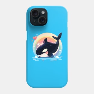 Kawaii - Rainbow Orca Phone Case