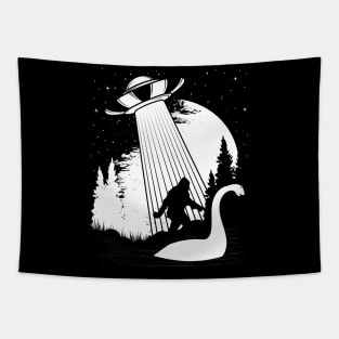 Bigfoot Ufo Abduction Loch Ness Monster Tapestry