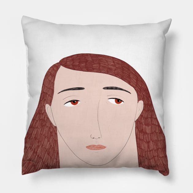 Ginger Girl Pillow by burcuandthethings