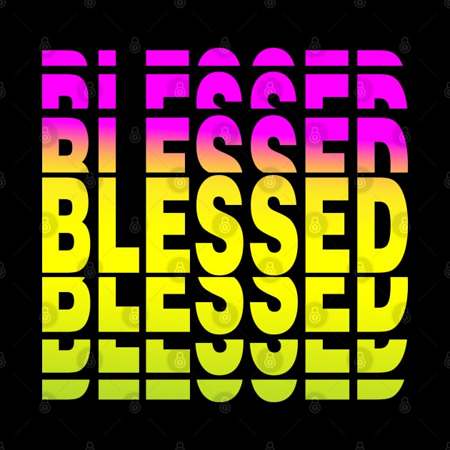 Blessed Vintage Typography Design by Sohan Print Store