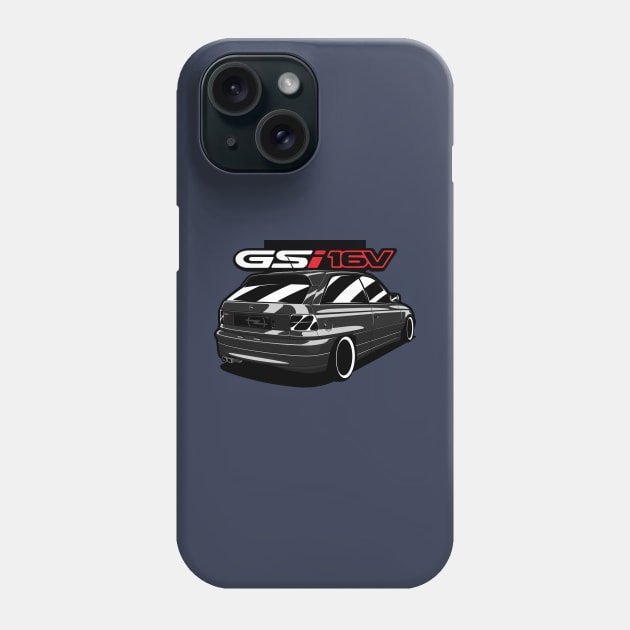 Black Opel Astra GSI Phone Case by KaroCars