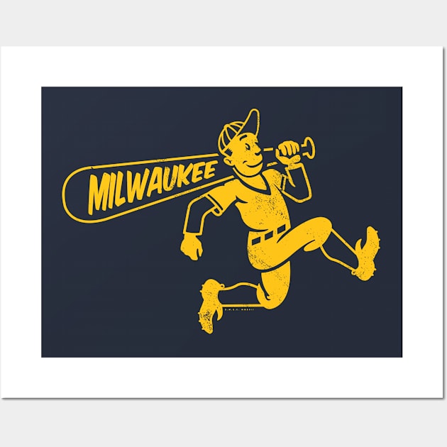 Vintage Milwaukee Brewers MLB Baseball Painters Adult One Size