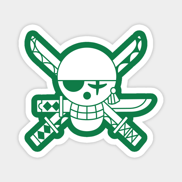 Zoro Jolly Roger 2 Magnet by onepiecechibiproject