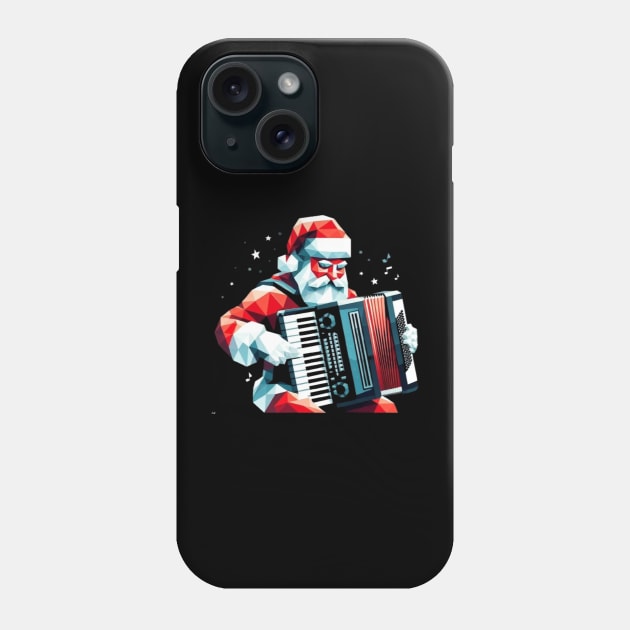 Christmas Santa Musician Phone Case by fadinstitute