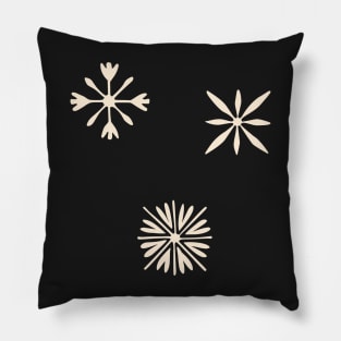 Retro Christmas Snowflake Scandinavian Aesthetic Pattern Pillow