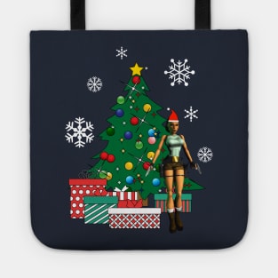 Lara Croft Around The Christmas Tree Tote