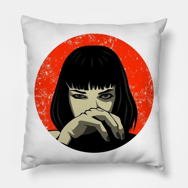 Mia (Vintage) Pillow by anghela