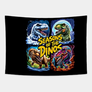 Seasons of the Dinos - A Year-Round Dinosaur Delight Tapestry