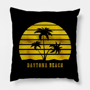 Daytona Beach Spring Break Golden Sun Pillow