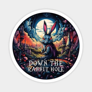 Alice in Wonderland Down the Rabbit Hole Magnet