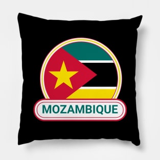 Mozambique Country Badge - Mozambique Flag Pillow