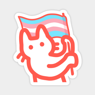 owie waving a trans pride flag Magnet
