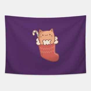 Christmas kitty parade Tapestry