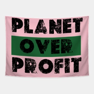 Planet Over Profit - Earth Day Climate Change   earth day 2024 gift april 22 Cute Tapestry