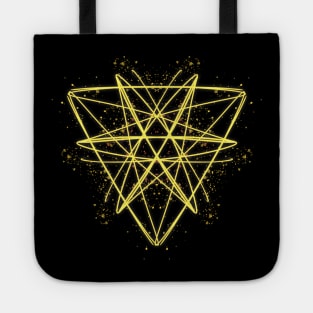 Triangle shaped mandala with a shining star Tote