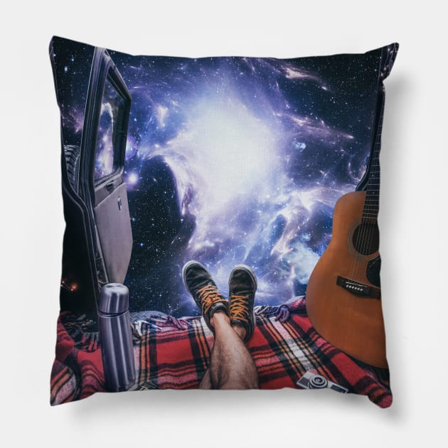 Space camping Pillow by circlestances