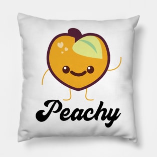 Peachy Kawaii Cute Peach Pillow