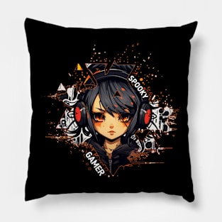 Halloween Manga Girl Pillow