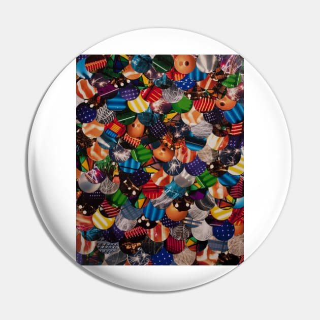 Bright Lights Collage Pin by CWieDesign