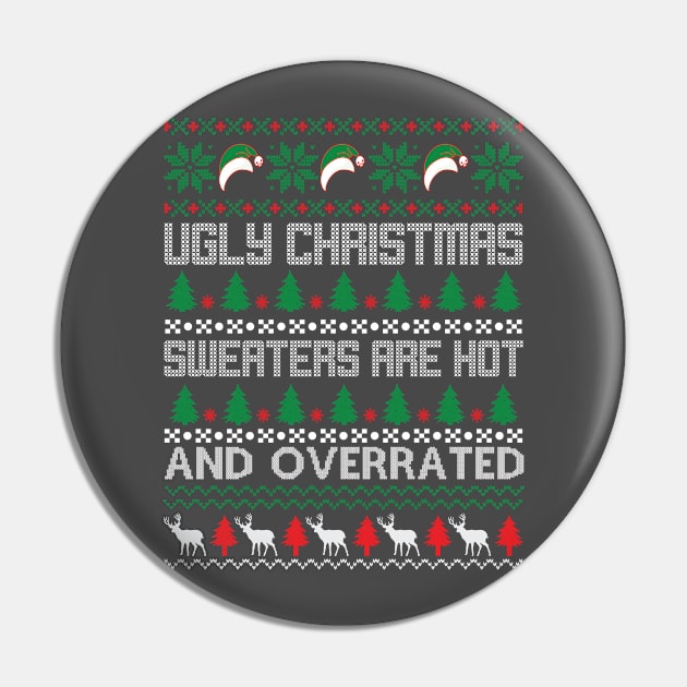 Ugly Christmas Sweater Pin by CanossaGraphics