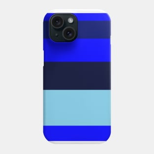 A remarkable package of Sky Blue, Blue, Dark Imperial Blue and Dark Navy stripes. Phone Case