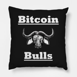 Bitcoin Bulls Cryptocurrency Bull Run Pillow