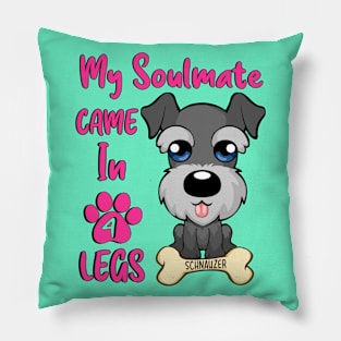 Schnauzer Soulmate Pillow