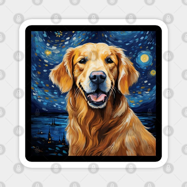 Golden Retriever Night Magnet by NatashaCuteShop