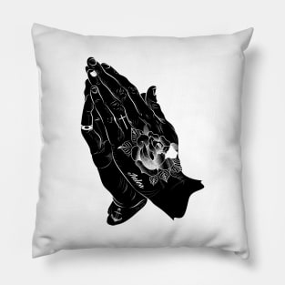 praying hands tattoo Pillow