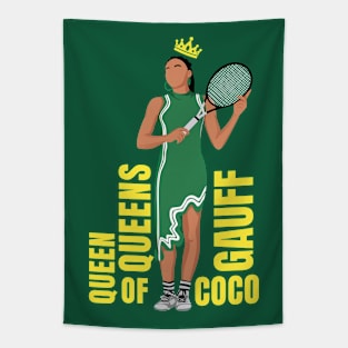 Coco Gauff Queen of Queens Tapestry