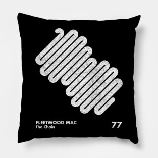 Fleetwood Mac / The Chain / Minimal Graphic Design Tribute Pillow