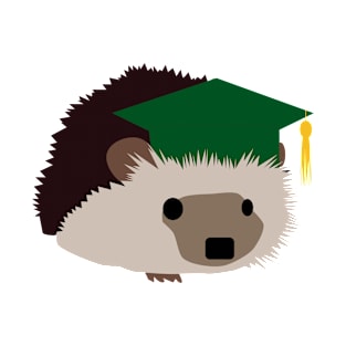 Graduation Hedgehog - Green Cap T-Shirt