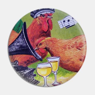Chickens First Date Pin