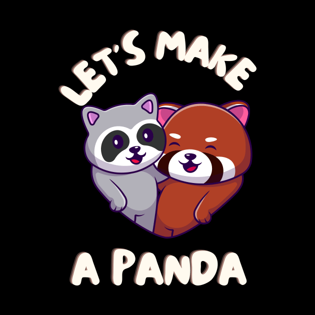 Let's Make A PANDA Funny Red Panda Couple by Grun illustration 