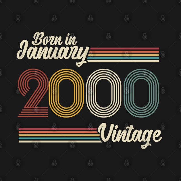 Vintage Born in January 2000 by Jokowow