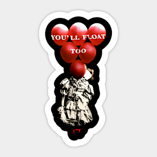 Pennywise Balloons Stickers Teepublic - pennywises balloon roblox